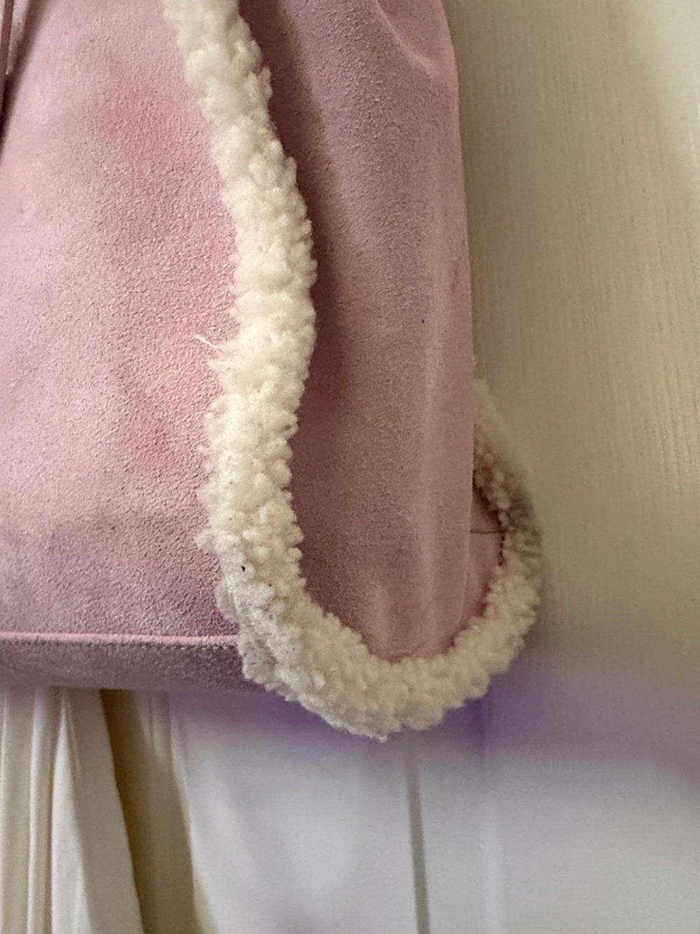 SALE! Ugg/telfar Tote Bag - Pink Shearling Trim - Picture 4 of 13